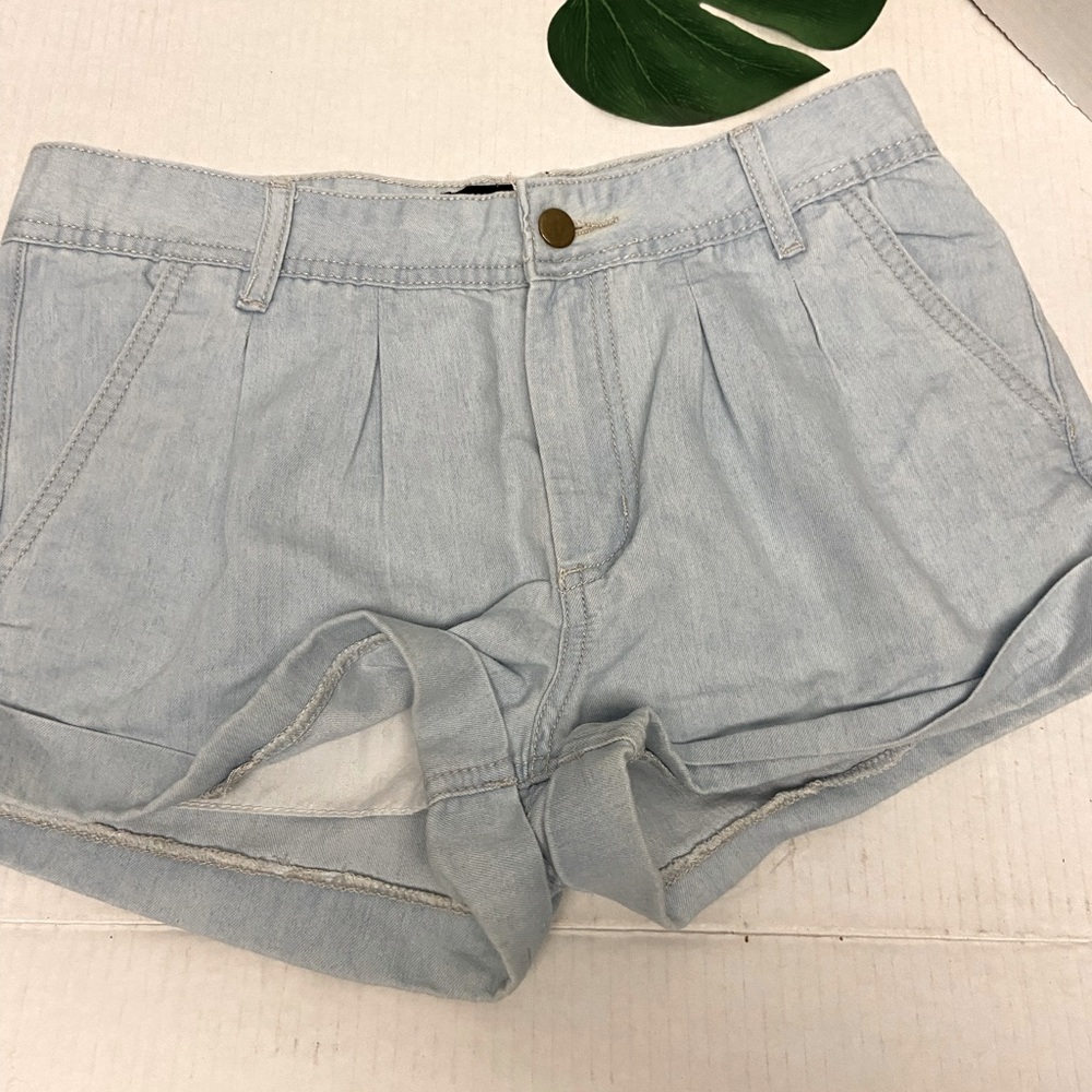Forever21 Light Denim Jean Shorts High Waist